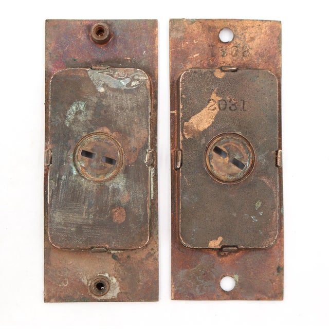 Brass Antique Brass Pocket Double Door Set For Sale - Image 8 of 8