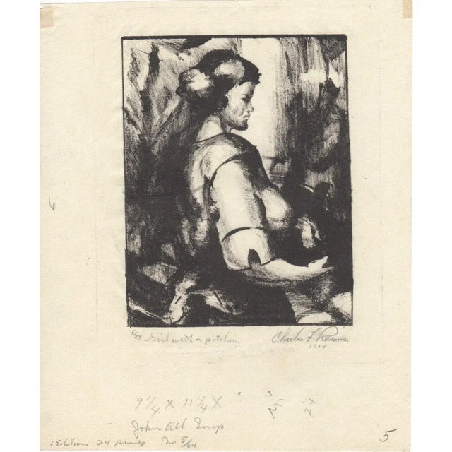 Enhance your art collection with this exceptional, museum-quality 1924 modernist lithograph by listed American artist...