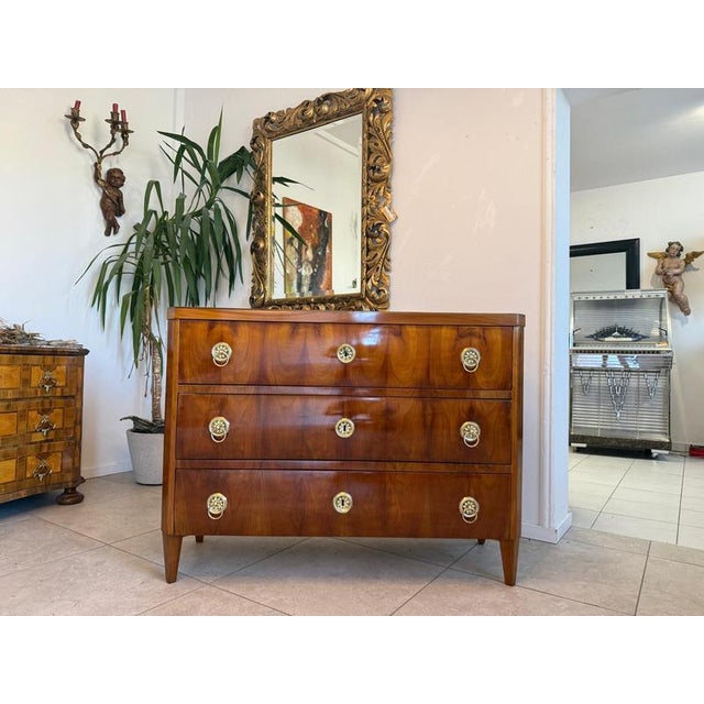Biedermeier Chest of Drawers in Cherrywood For Sale - Image 3 of 11