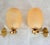 Pair of Mid-Century-Modern Murano glass and brass sconces, Barovier & Toso style Italy 1990s. Three pairs available. Set...