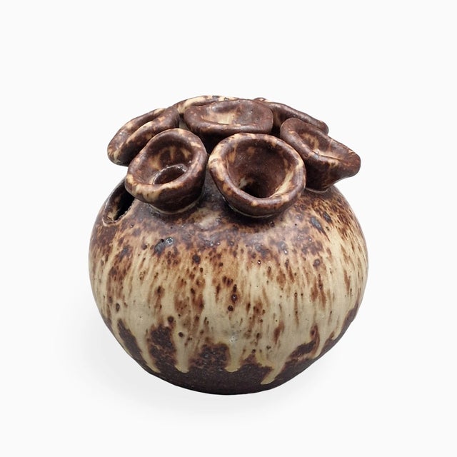 Beige Ikebana Vase by Søren Visby, Denmark, 1970s For Sale - Image 8 of 14
