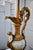 Antique Gilded Metal Lamp Renaissance Style Ornate Ewer Designed Figural Details For Sale - Image 12 of 17