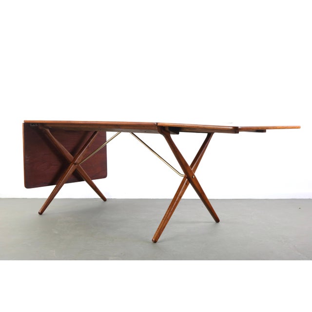 1950s Hans Wegner Model AT-309 Dropleaf Dining Table for Andreas Tuck in Teak, Denmark For Sale - Image 5 of 13