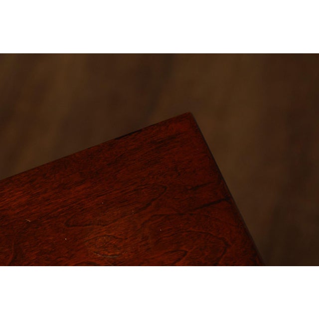 Wood Stickley Harvey Ellis Square Cherry Storage Cocktail Table For Sale - Image 7 of 18