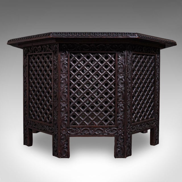 Antique Veranda Tea Table, Indian, Copper Inset, Benares, Occasional, Victorian For Sale - Image 12 of 12