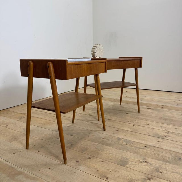 Teak Bedside Tables from AB Carlström, 1960, Set of 2 For Sale - Image 3 of 10