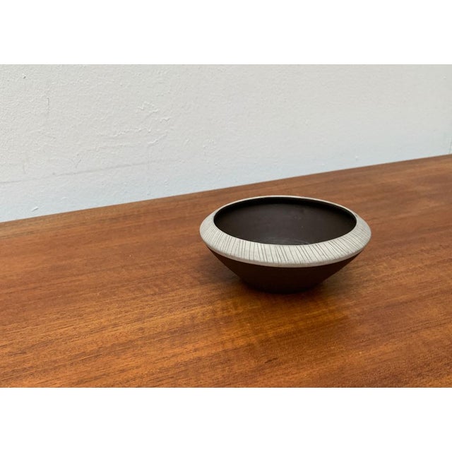 Mid-Century German Pottery Minimalist Bowl, 1960s For Sale - Image 5 of 15