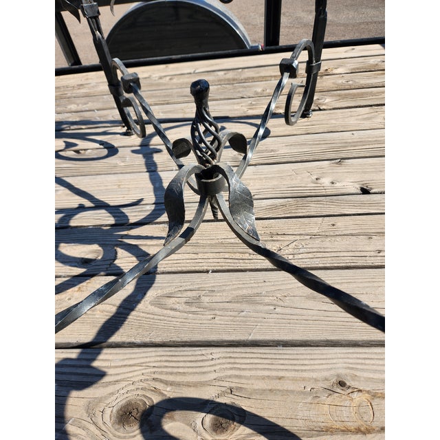 Vintage Hand Made Wrought Iron and Marble Coffee Table, Beautiful Colors and Patterns For Sale - Image 15 of 17