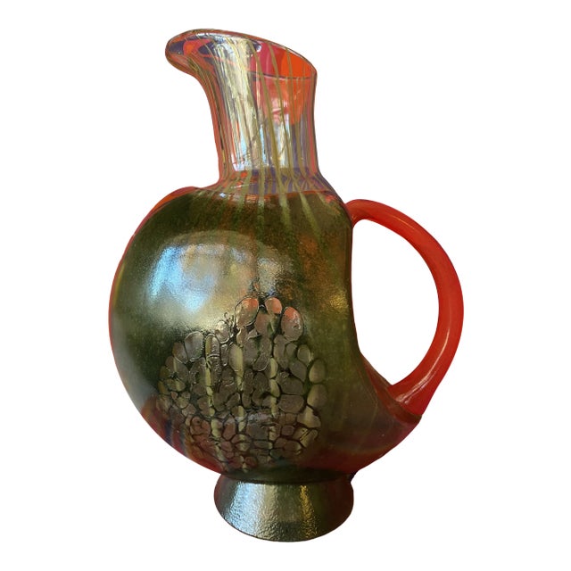 Kjell Engman Kosta Boda Large Art Glass Pitcher For Sale