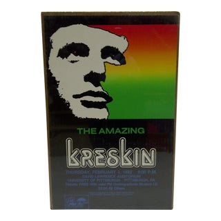 1982 Vintage "The Amazing Kreskin" University of Pittsburgh Show Poster For Sale