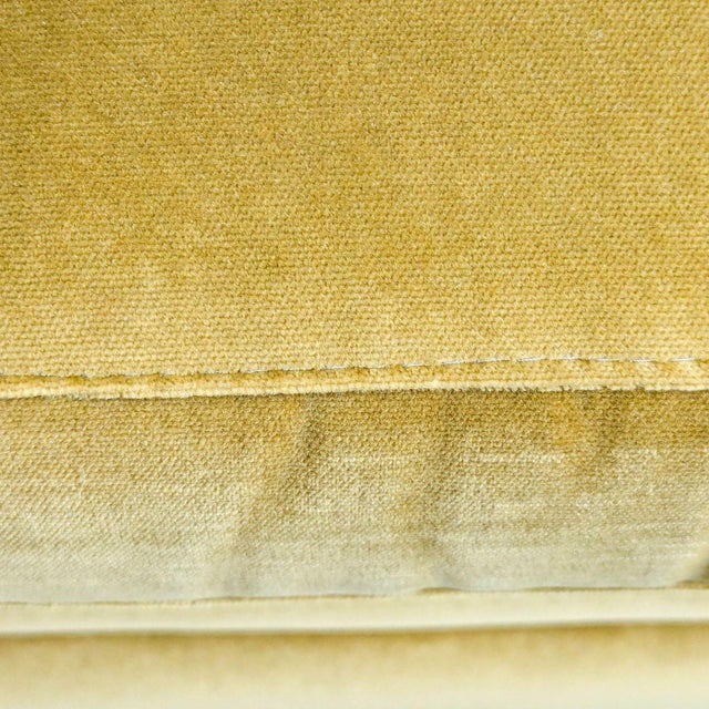 Textile Freestyle Collection Mid-Century Modern Mustard Velvet Lounge Chair For Sale - Image 7 of 8