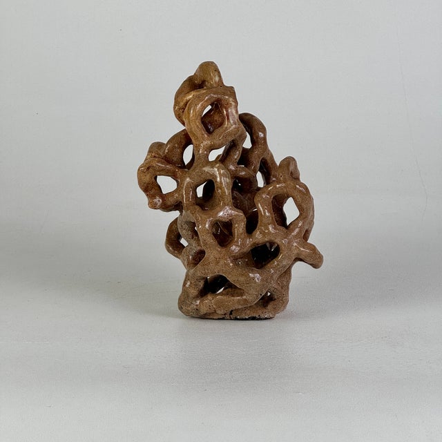 Vintage Studio Pottery Sculpture of Interwoven Deep-Sea Like Plant Form For Sale - Image 4 of 8