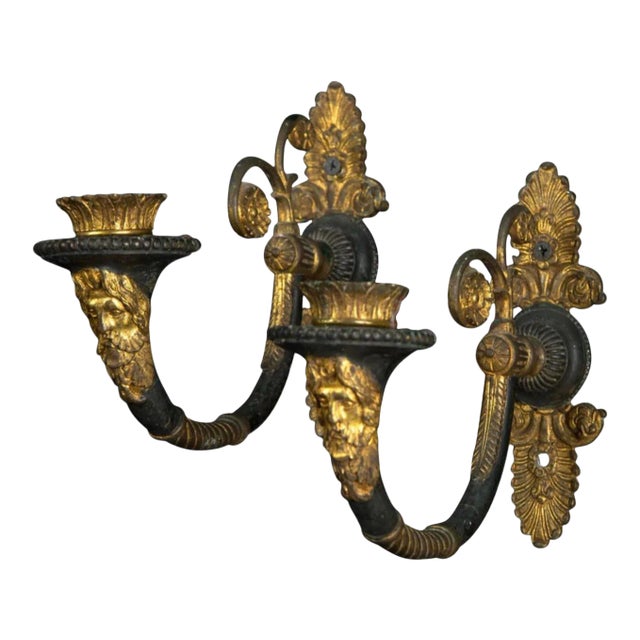 Late 19th Century French Empire One Light Sconces - a Pair For Sale