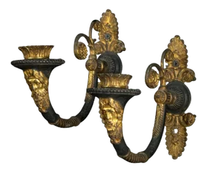 Late 19th Century French Empire One Light Sconces - a Pair