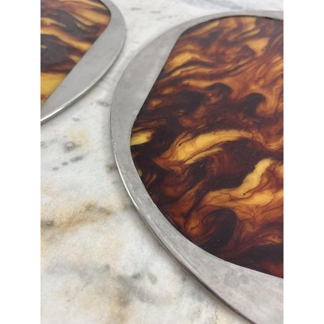 1950s Mid-Century Italian Acrylic Trays, 1960s, Set of 2 For Sale - Image 5 of 9