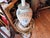 Vintage Frederick Cooper Tobacco Leaf Table Lamp Featuring Hand-Painted Floral and Bird Motifs. For Sale - Image 12 of 18