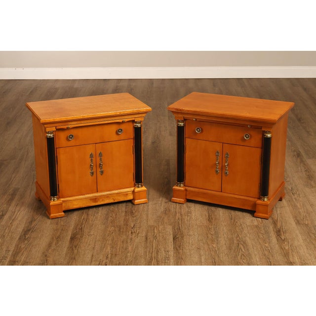 High Quality American Made Pair Of Maple Nightstands By Thomasville From The Grand Classics Collection Featuring...