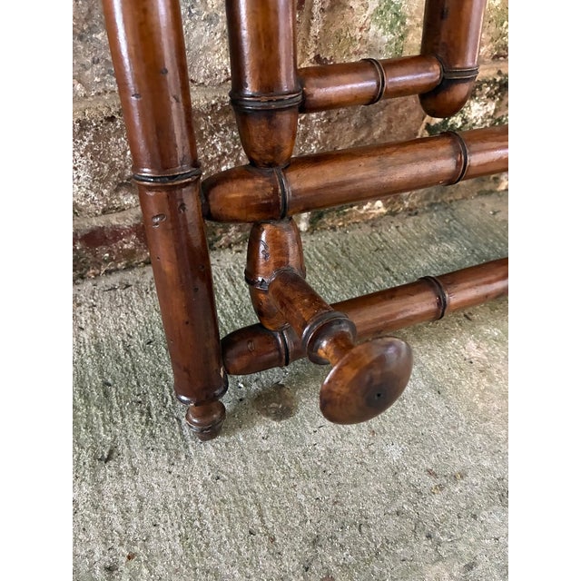 Late 19th Century French Faux Bamboo Wall Mounted Coat Rack For Sale - Image 16 of 18