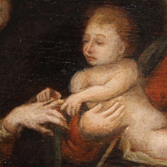 Mystical Marriage of Saint Catherine of Alexandria, 1630, Oil on Panel, Framed For Sale - Image 11 of 16