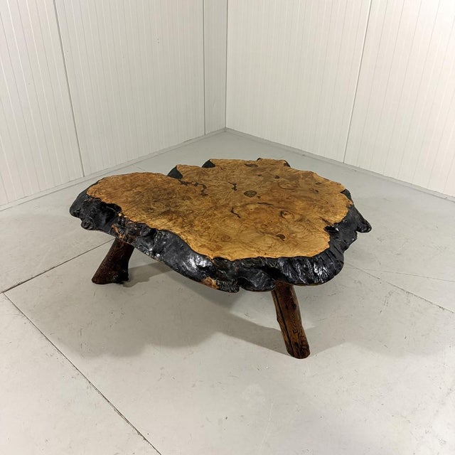 Mid-Century Modern Large Tree Trunk Coffee Table by Frank Armich, Canada, 1970s For Sale - Image 3 of 15