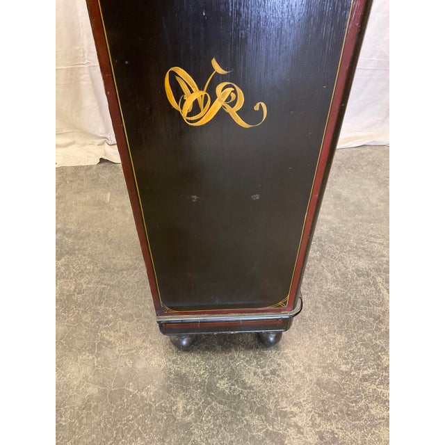 Antique English Painted Wood Nautical Chest For Sale - Image 10 of 14