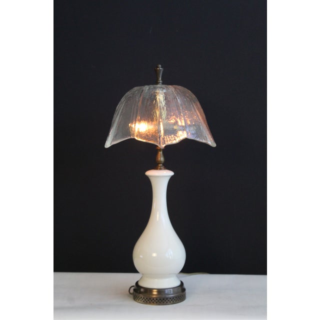 Glass Early 20th Century East Lake Style Wedgwood Style Lamp For Sale - Image 7 of 12