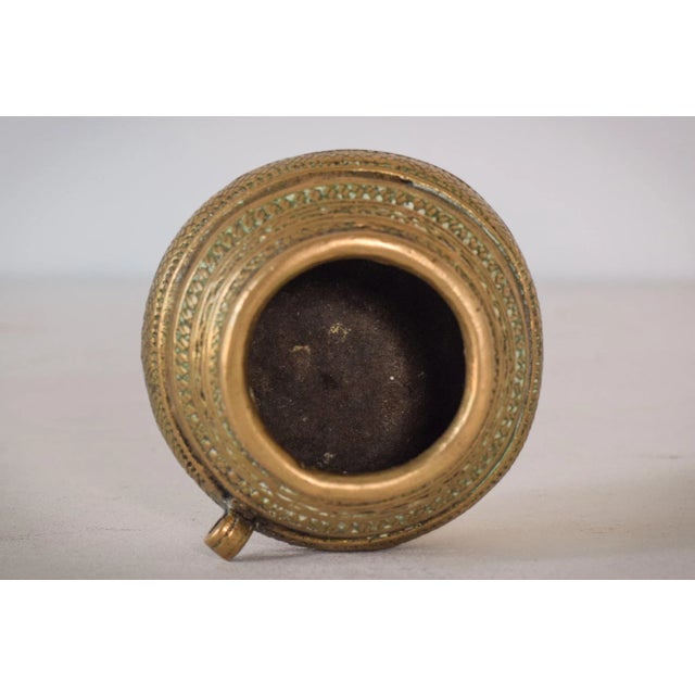 Metal African Brass Pot For Sale - Image 7 of 8