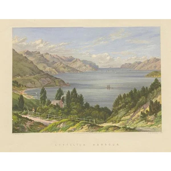 Blatchley, Lyttelton Harbour, New Zealand, 1877, Print For Sale - Image 6 of 7