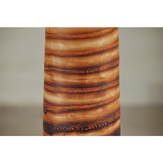 Tall Artisan Studio Ceramic Vase with Layered Earth-Tone Glaze For Sale - Image 9 of 18