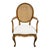French Provincial White of Mebane Country French Provincial Caned Round Back Dining Arm Chair For Sale - Image 3 of 9
