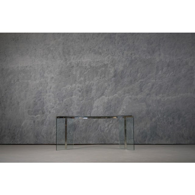 Glass Vintage President Desk by Galotti & Radice, Italy, 1970s For Sale - Image 7 of 8