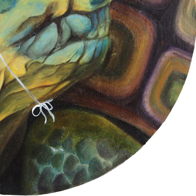 2020s Turtle With a Macaroon Crown No. 2 - Playful Animal and Dessert Original Artwork by Jj Galloway For Sale - Image 5 of 9