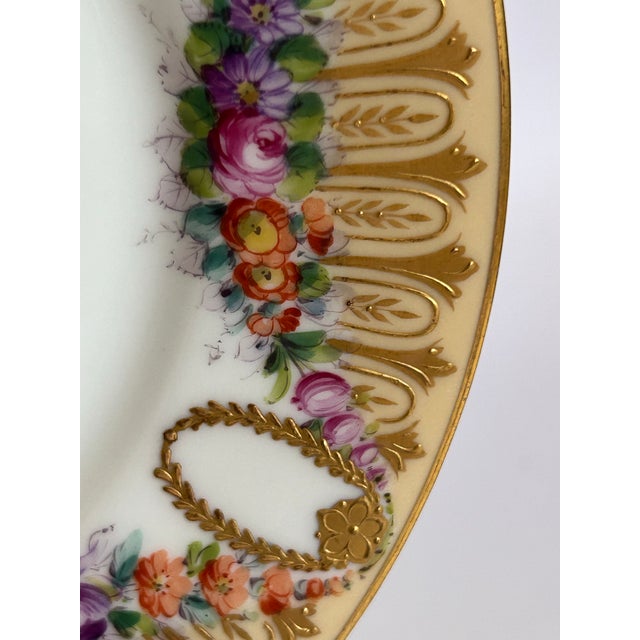 Antique Hutschenreuther Hohenberg Bavaria Dresden Hand Painted Plates Set of 10 For Sale - Image 10 of 12