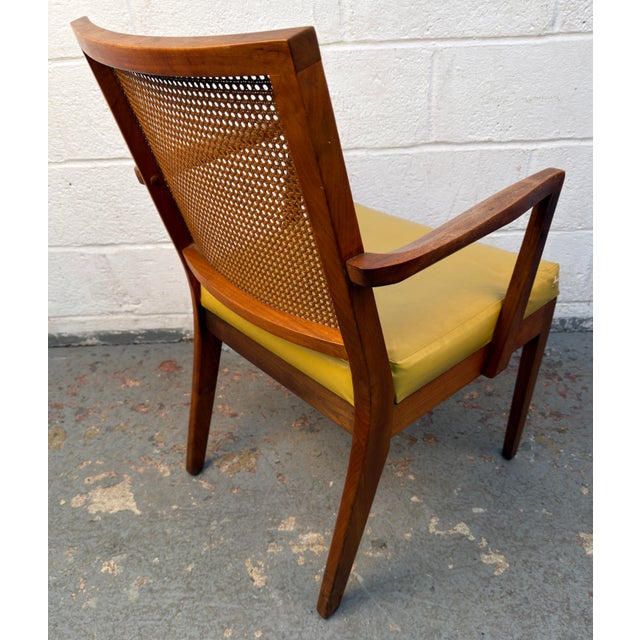Set of Six Mid-Century Walnut and Cane Dining Chairs by Glenn of California For Sale - Image 13 of 18
