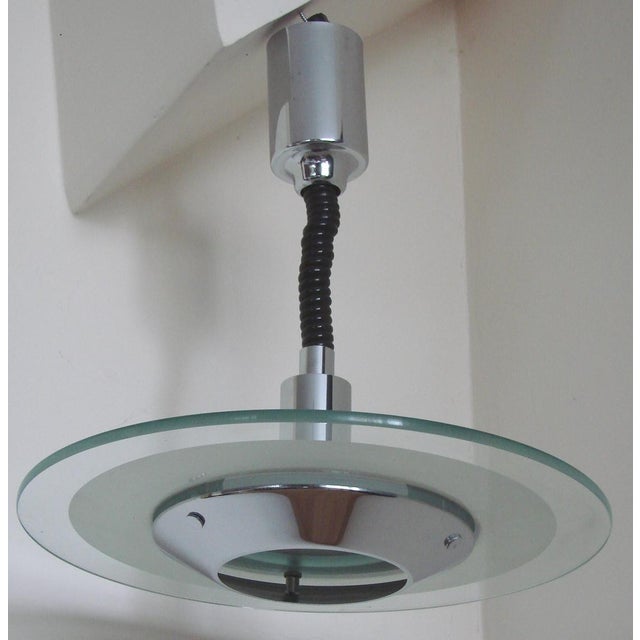Helestra Pendant Lamp in Chrome and Glass, Germany, 1970s For Sale - Image 11 of 12