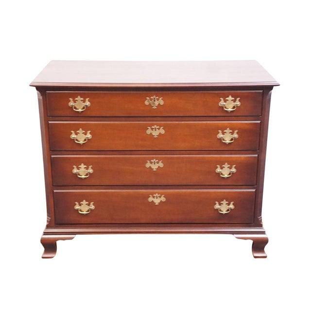 Traditional Kindel Furniture Solid Mahogany Traditional Style 45" Four Drawer Chest 176-2 - Oxford Finish For Sale - Image 3 of 12