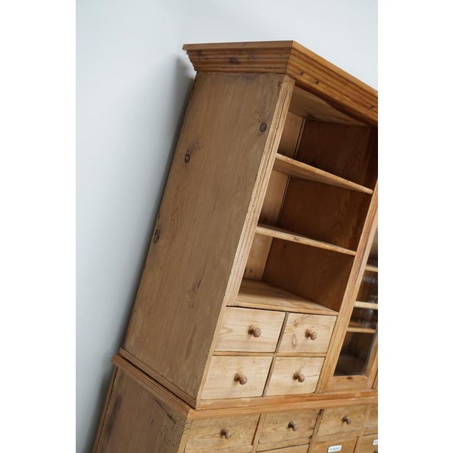 Large Antique Early 20th Century German Pine Apothecary Cabinet For Sale - Image 17 of 18