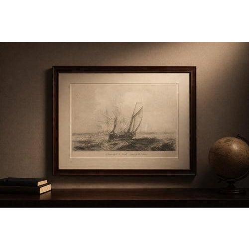 Sherlock, Fishing Boats at Sea, 1811, Etching For Sale - Image 3 of 11