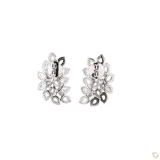 3.97 Carat Rose Cut Diamond Gold Earrings, Pair For Sale In New York - Image 6 of 9