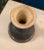 1950s 1950s Japanese Black Glazed Pottery Stem Cup For Sale - Image 5 of 13