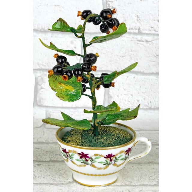 Ceramic Didier Gardillou – Porcelain Blackcurrant Bush in an 18th-Century Holder by the Manufacture À La Reine For Sale - Image 7 of 7