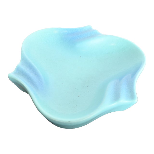 Van Briggle Arts & Crafts Turquoise Glazed Ceramic Tray or Catchall For Sale