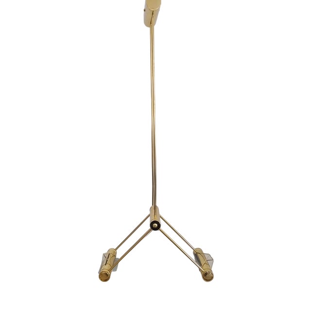 Trapezio Pendant Lamp in Brass by Cattaneo, Italy, 1970s For Sale