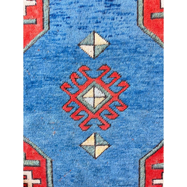Mid-Century Modern Art Deco Geometric Wool Milas Rug, Turkey, 1970s For Sale - Image 3 of 16