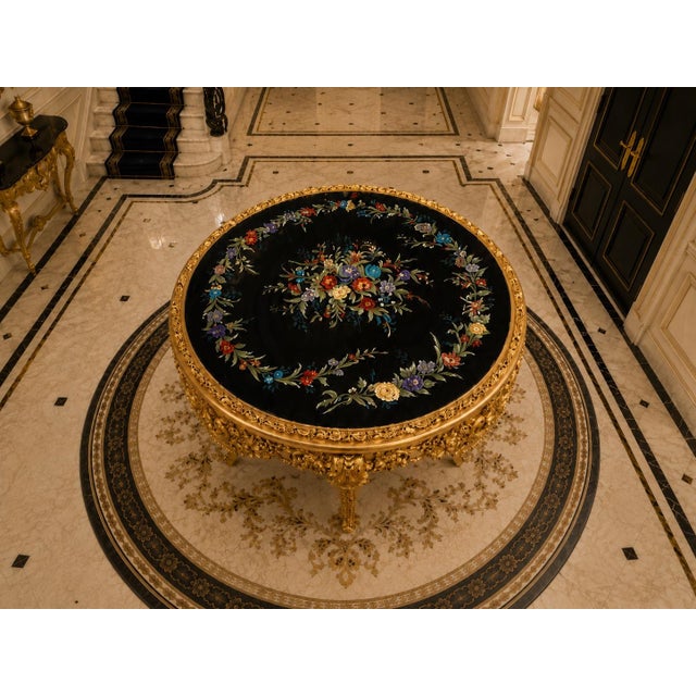 Baroque Late 20c Italian Artisan Baroque Gold Beech Center Table For Sale - Image 3 of 9