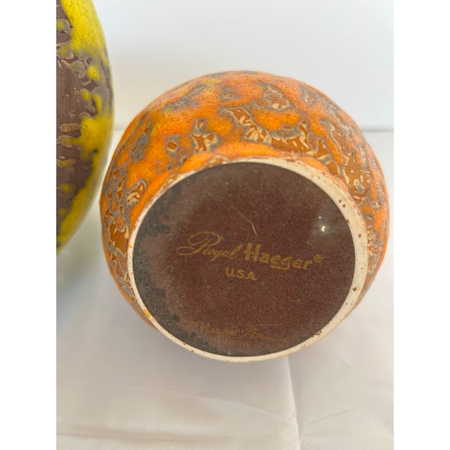 1970's Vintage Haeger Alrun Guest Pottery Lava Glaze Vases For Sale - Image 11 of 12