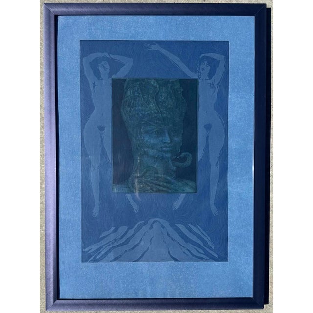 Ernst Fuchs (Austrian, 1930–2015) Sphinx Mystagoga (Sheet No. 6 from Die Sieben Bilder und Sprüche der Sphinx) Aquatint...