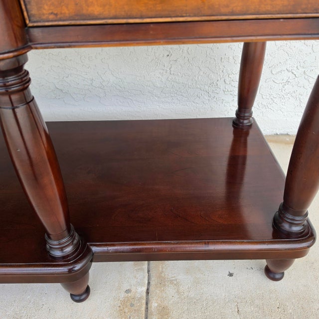 Baker Furniture Italian Provincial Mahogany Burl Wood Credenza Sideboard Buffet For Sale - Image 10 of 18