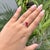 English Pear Cut 1.45ct Ruby Diamond Open Face Modern 14k Gold Ring Size 5 For Sale - Image 3 of 18