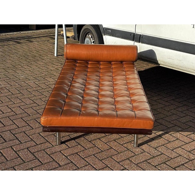 Animal Skin Barcelona Daybed in Tan Leather For Sale - Image 7 of 14